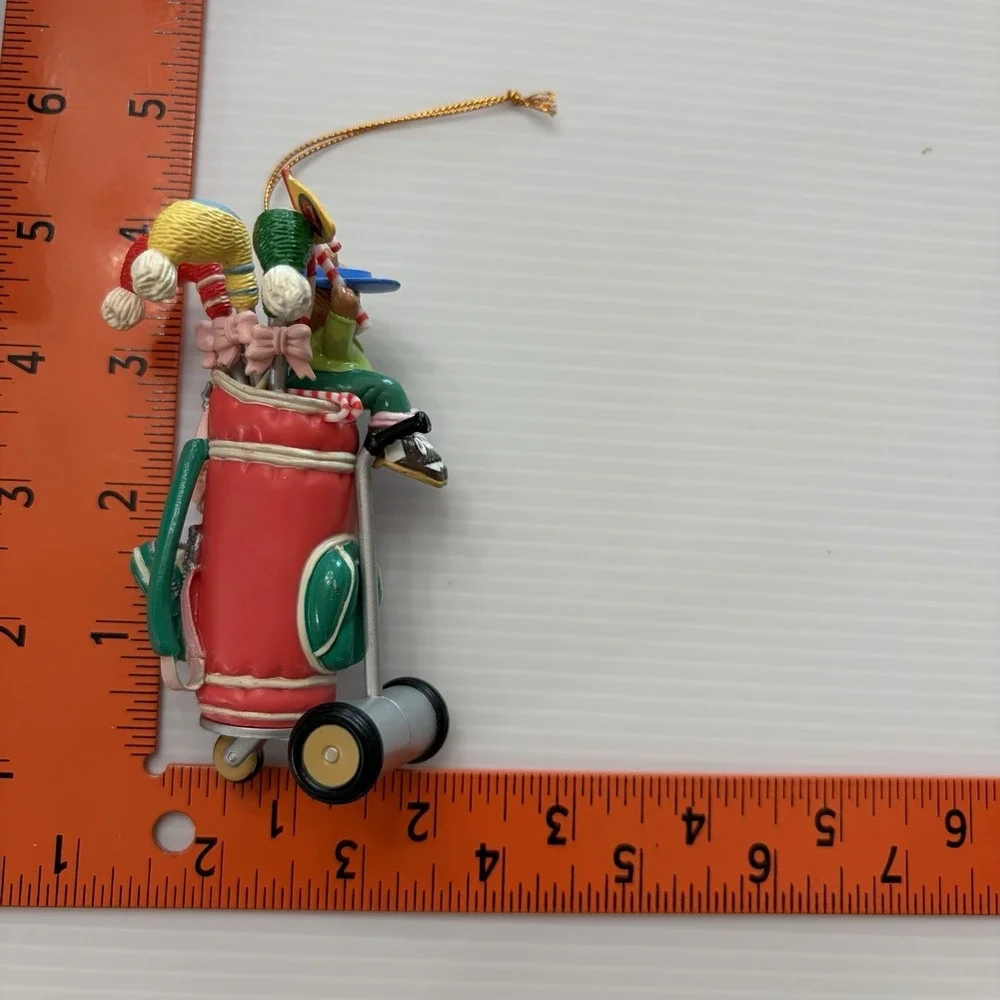 Vintage Dad Golfer Christmas Ornament Golf Bag Holiday Tree